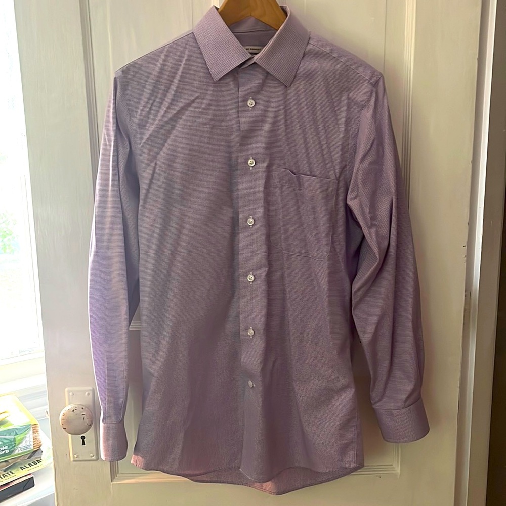 Joseph Abboud 15 (32/33) Purple hatched w/ White Dress Shirt
